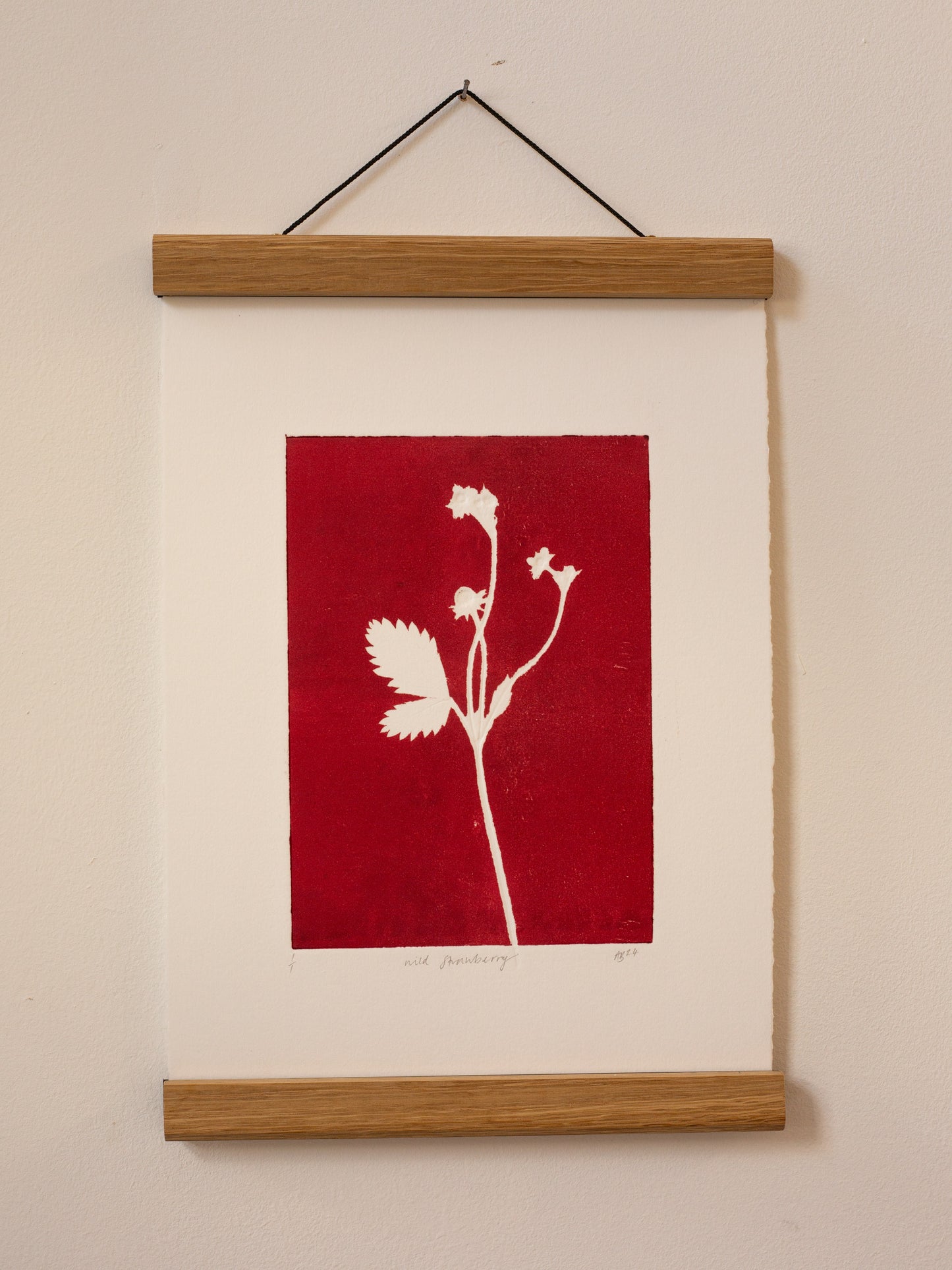 Wild Strawberry 1 - Monoprint - A4 1/1