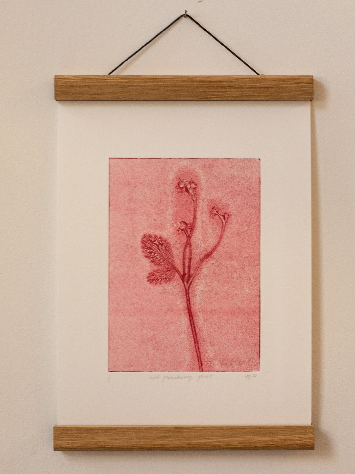 Wild Strawberry 2 - Monoprint - A4 1/1