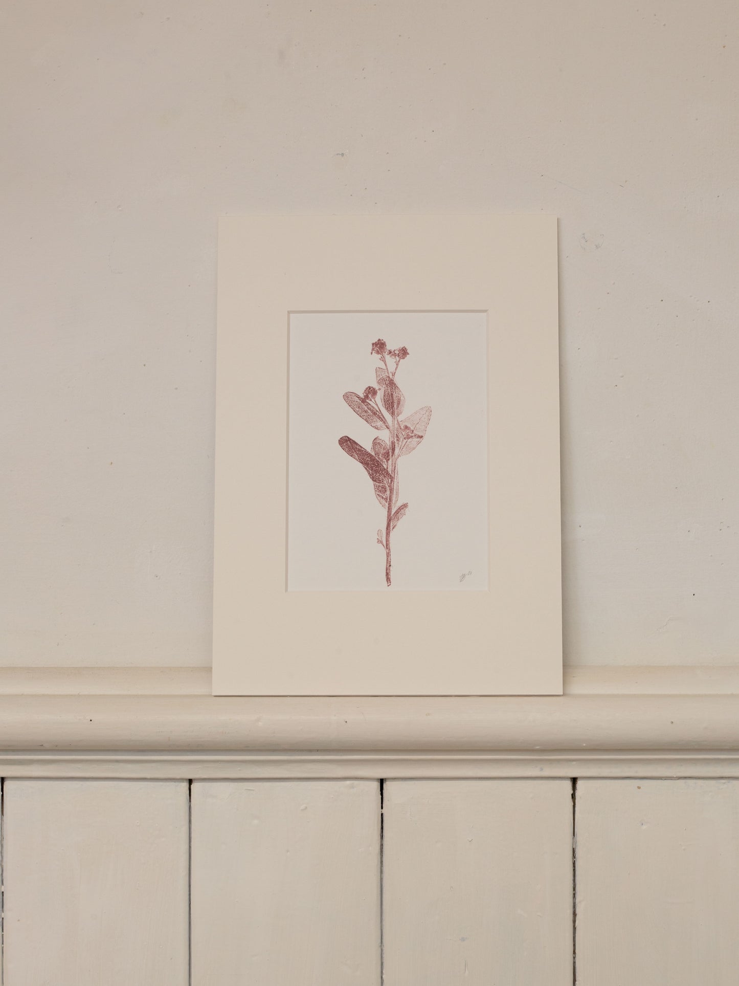 Forget-Me-Not 3, Mauve Monoprint