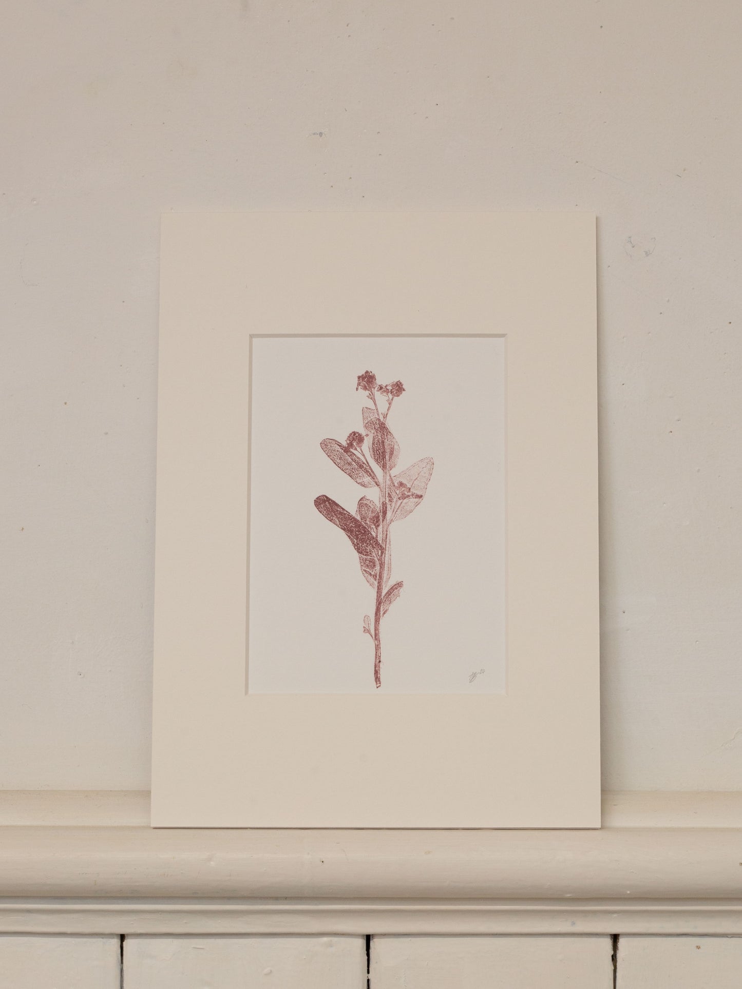 Forget-Me-Not 3, Mauve Monoprint