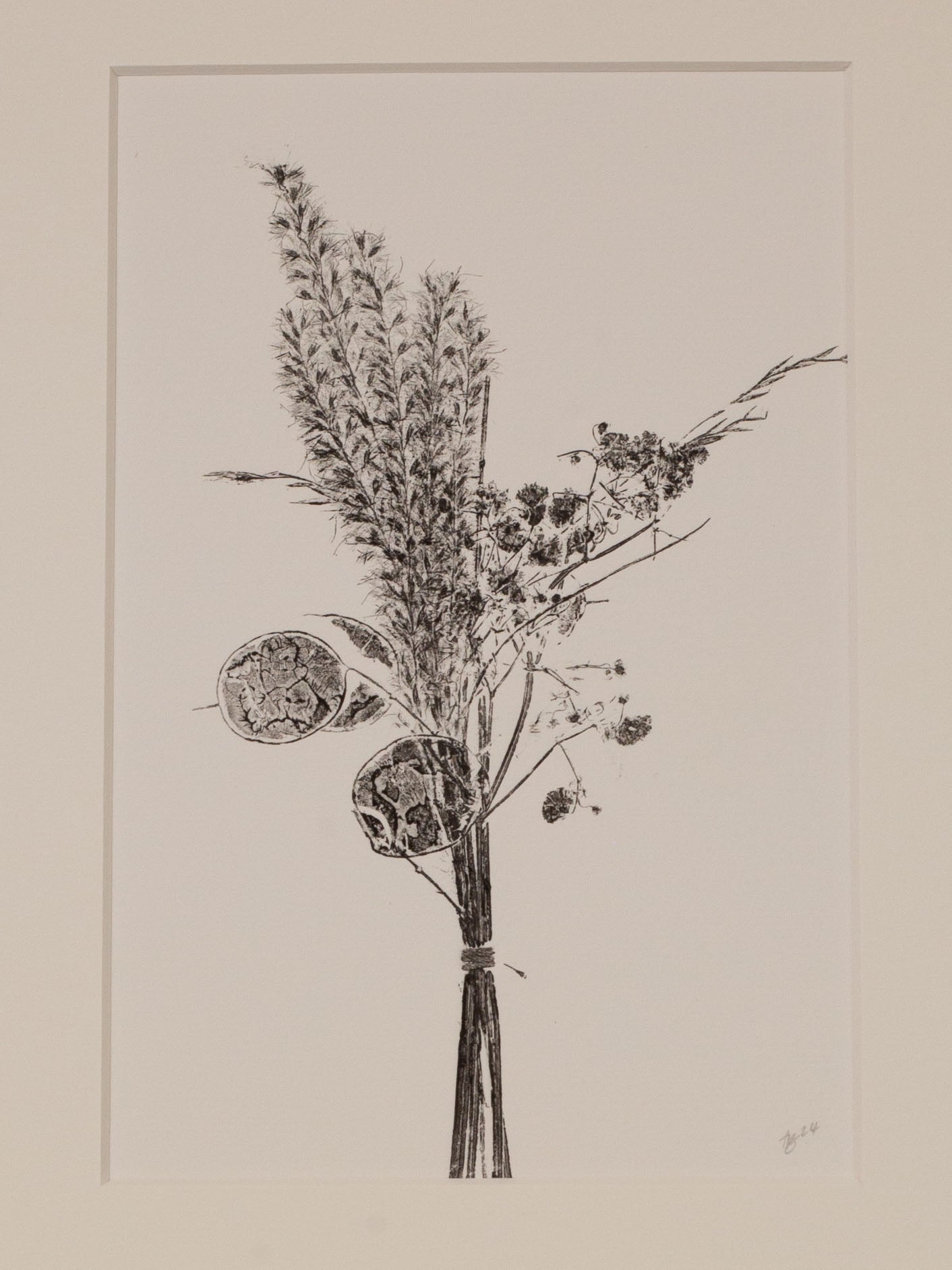 Grass Bunch 3 - Monoprint 1/1