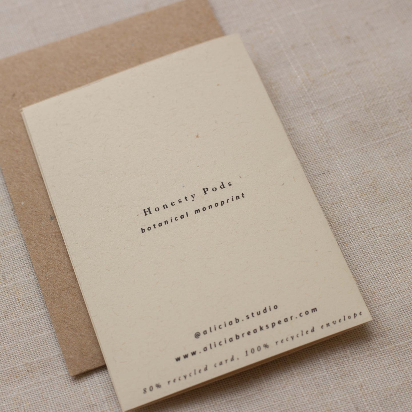 Honesty Pods Floral Greeting Card A7 - To Plant A Seed Is To Believe In Tomorrow