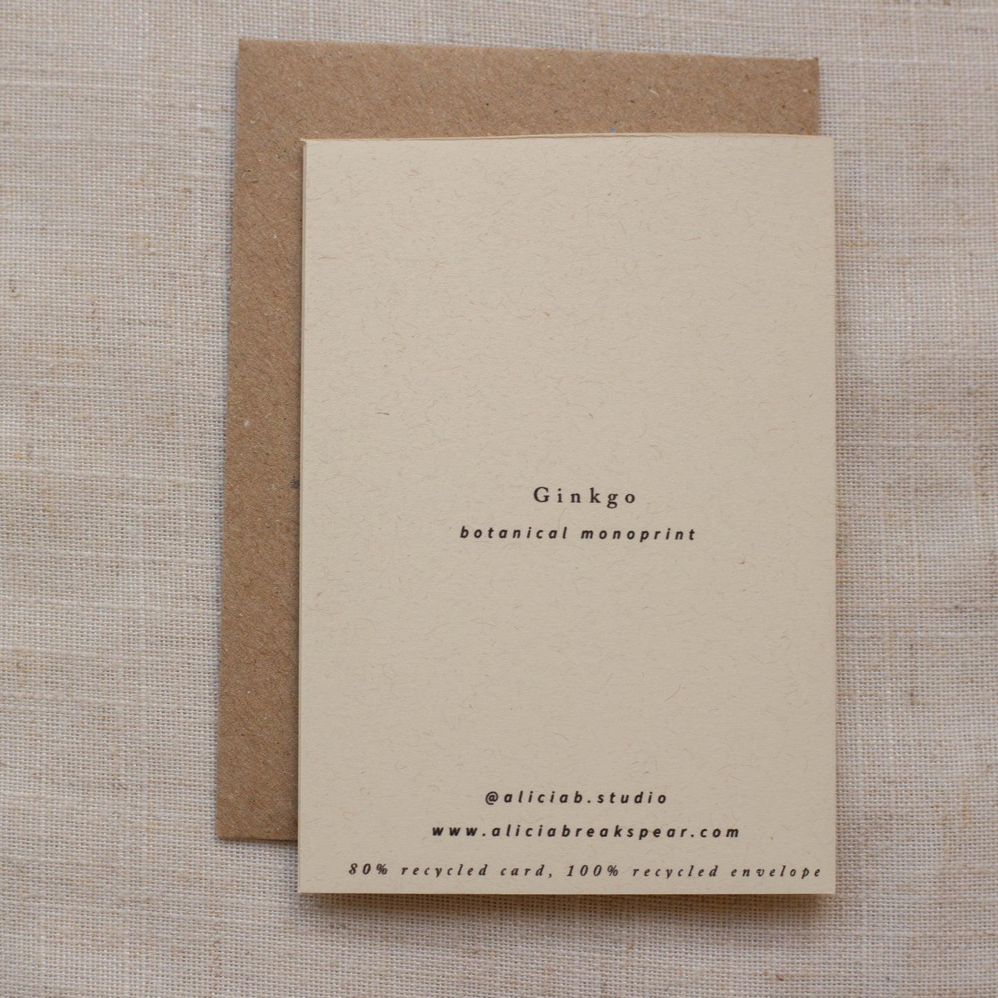 Ginkgo Leaf Greeting Card A7 - Forever In Our Memory