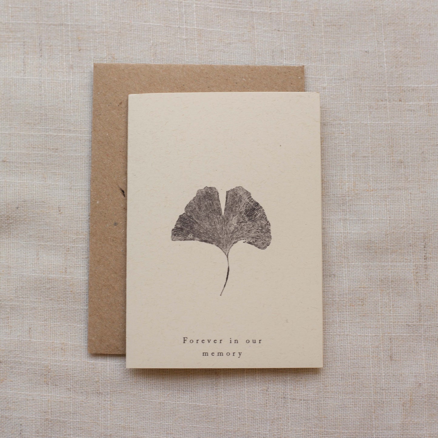 Ginkgo Leaf Greeting Card A7 - Forever In Our Memory