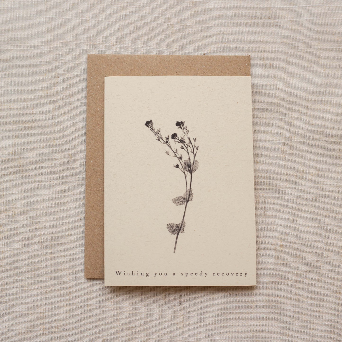 Speedwell Flower Greeting Card A7 - Wishing You A Speedy Recovery - Get well soon card