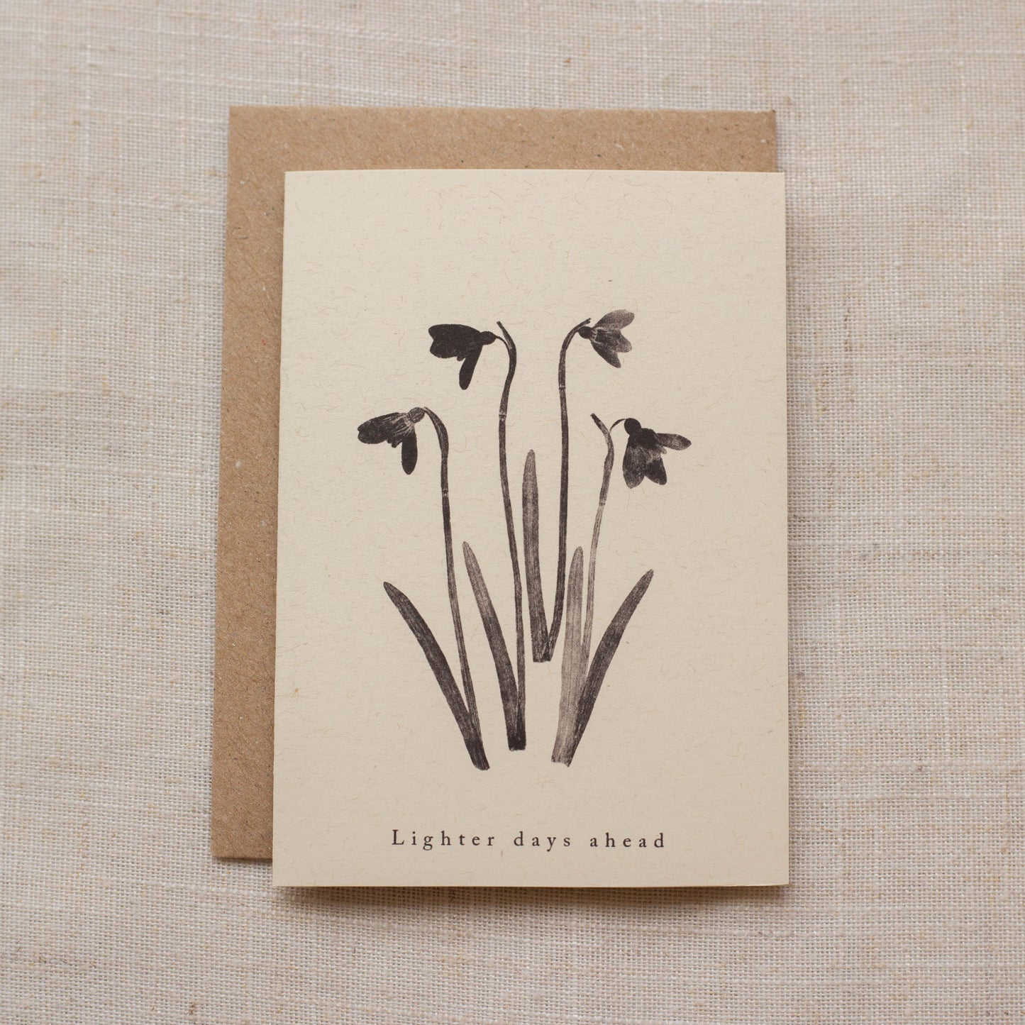 Snowdrops Flower Greeting Card A7 - Lighter Days Ahead