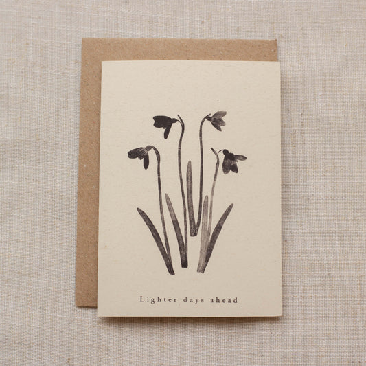 Snowdrops Flower Greeting Card A7 - Lighter Days Ahead