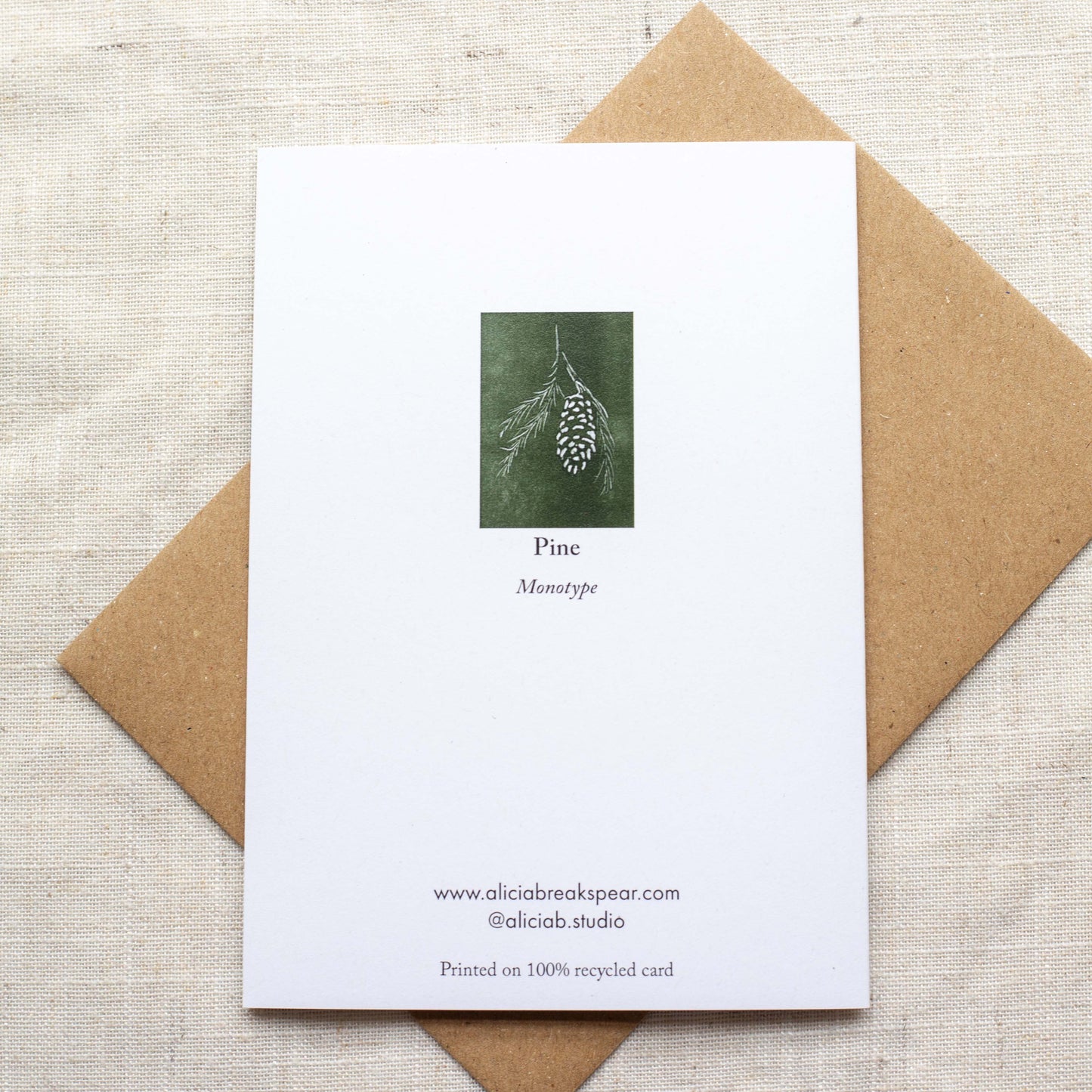 Botanical Christmas Cards – Minimalist Design – Monotype Nature Art - Pick your 4