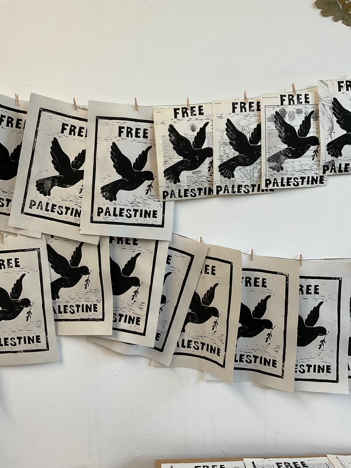 Free Palestine Woodcut Poster