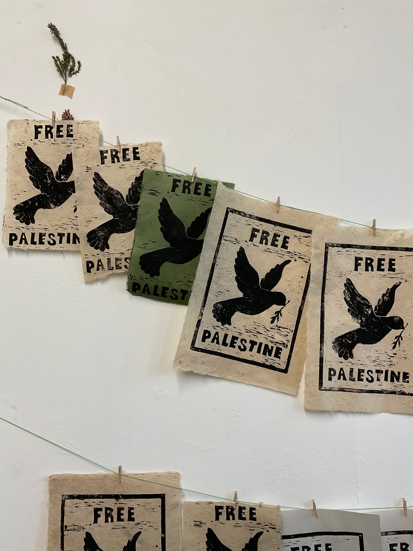 Free Palestine Woodcut Poster