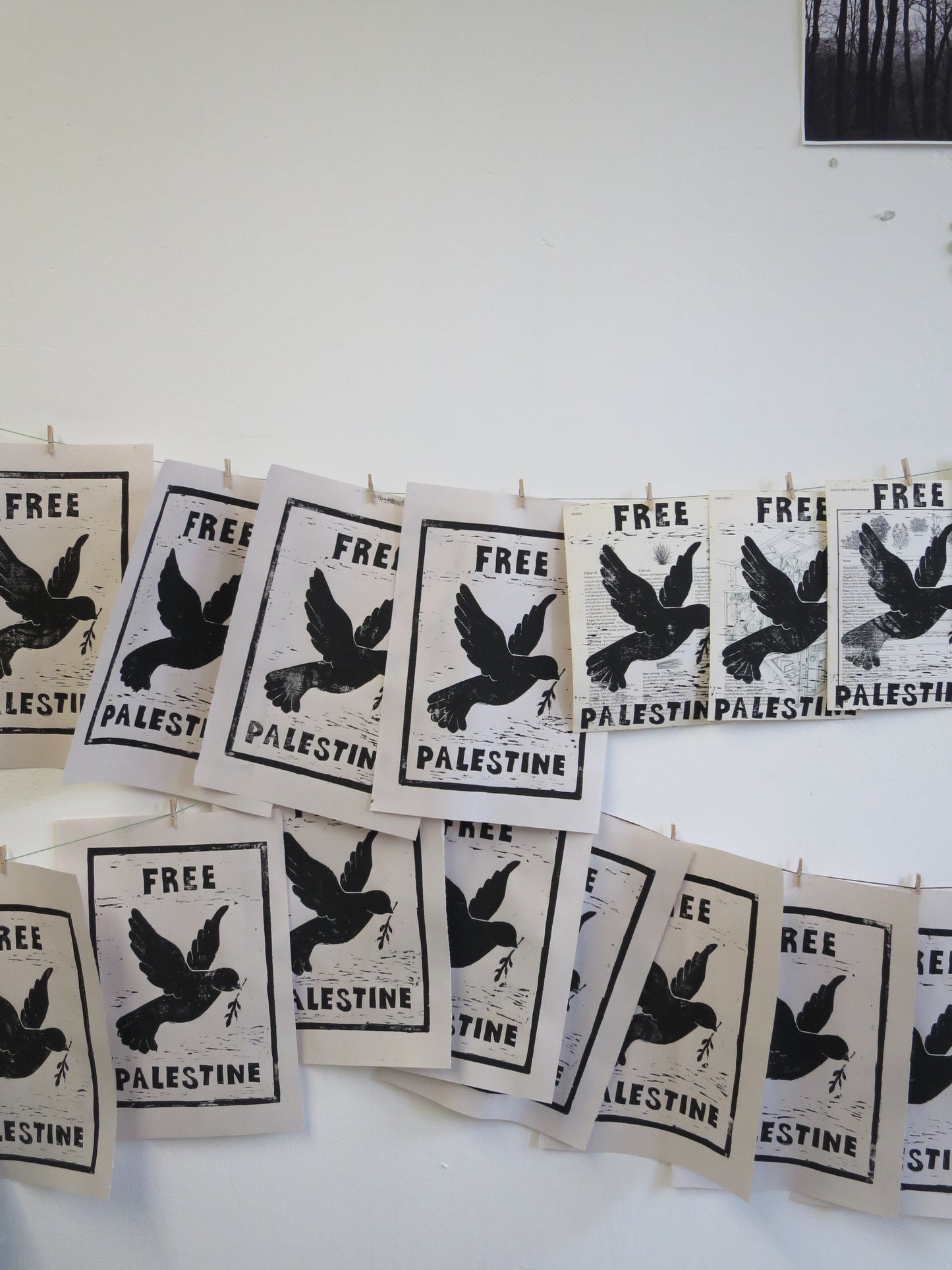 Free Palestine Woodcut Poster