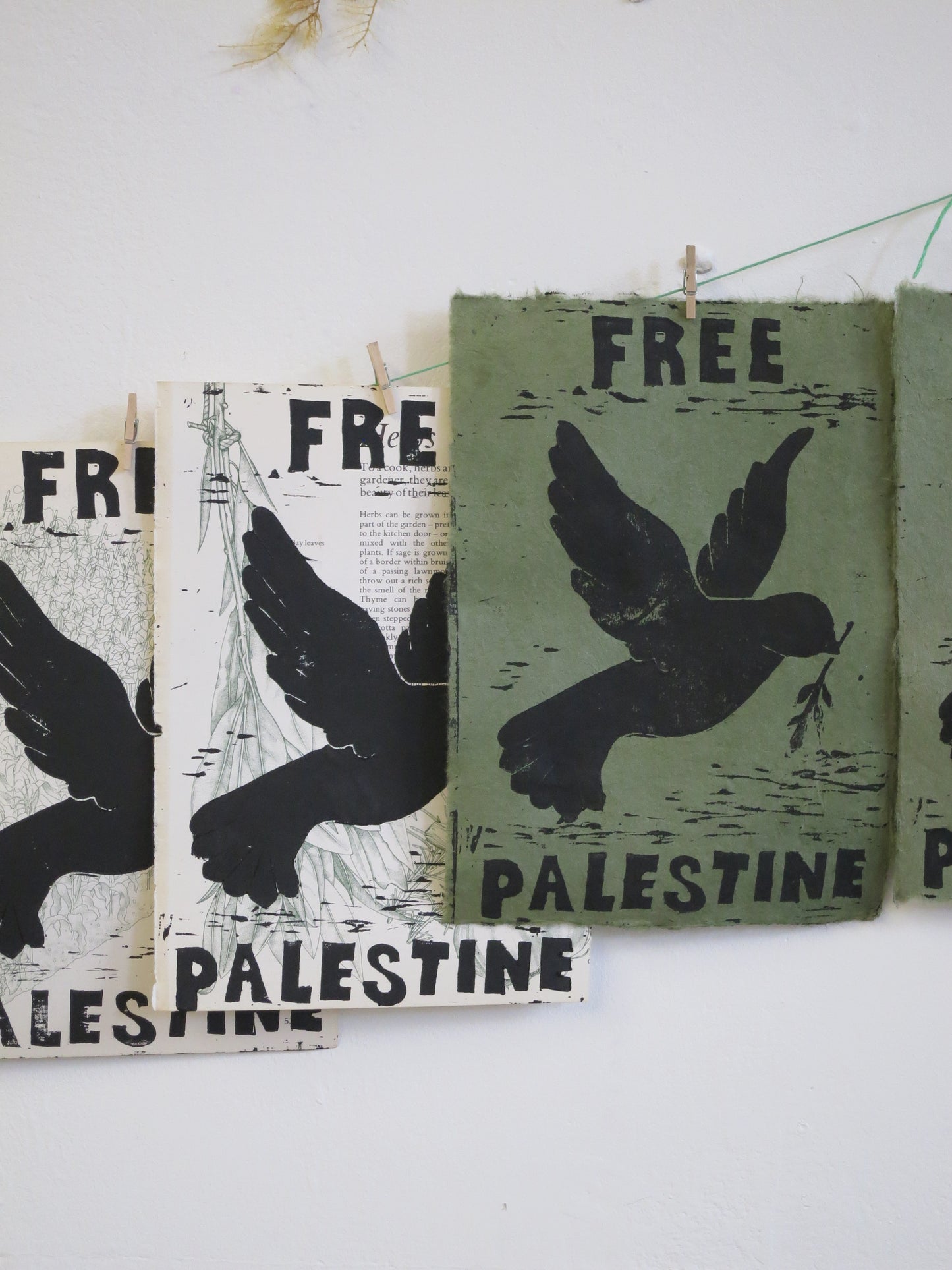 Free Palestine Woodcut Poster