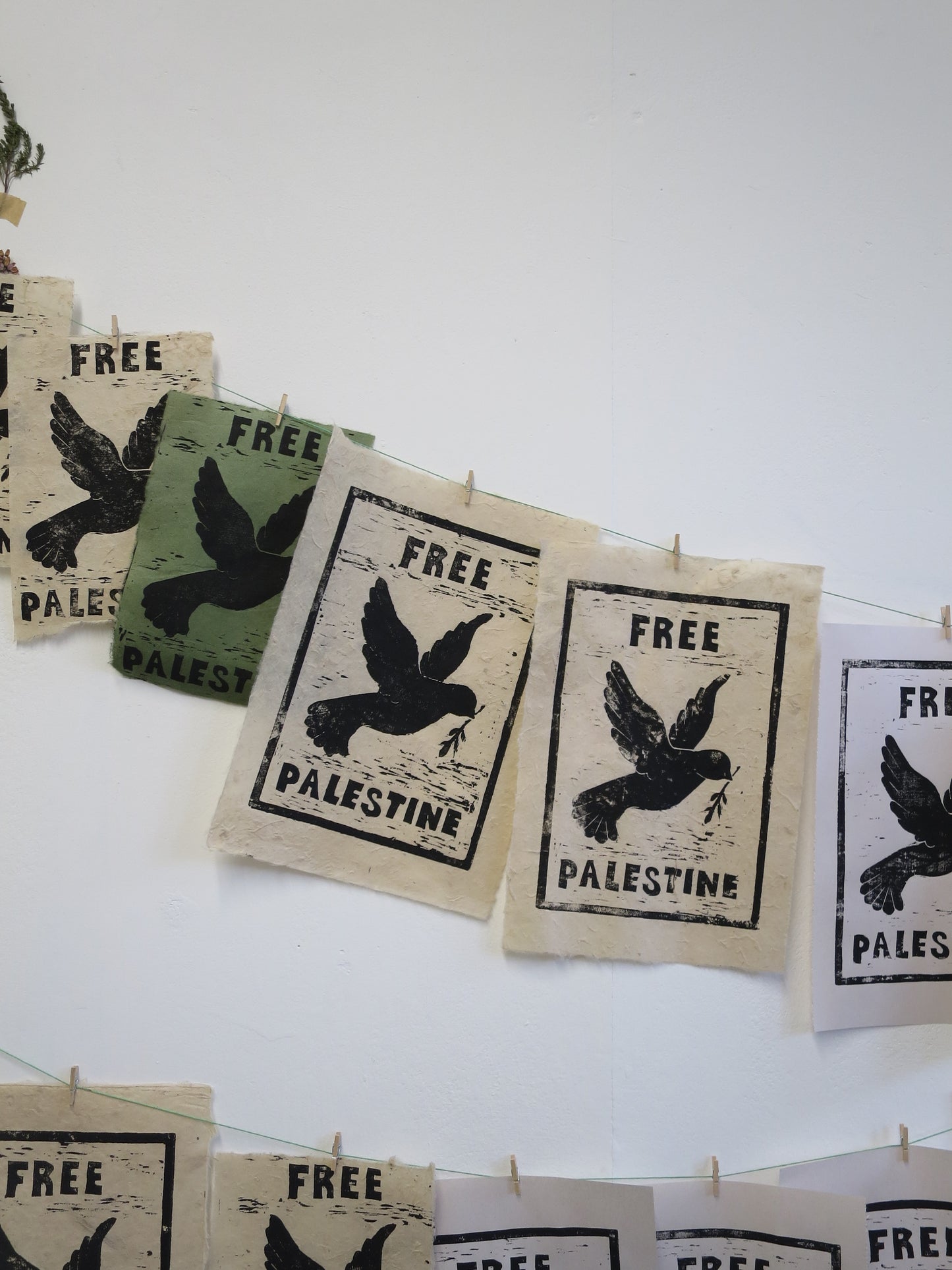 Free Palestine Woodcut Poster