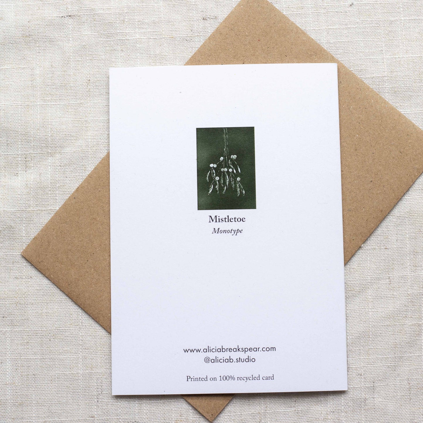 Botanical Christmas Cards – Minimalist Design – Monotype Nature Art - Pick your 4