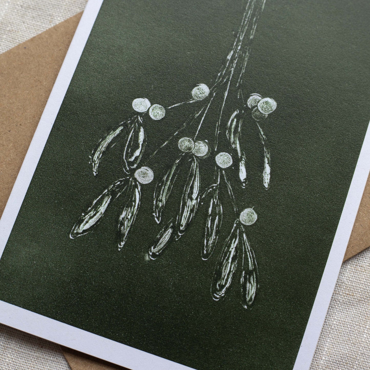 Botanical Christmas Cards – Minimalist Design – Monotype Nature Art - Pick your 4