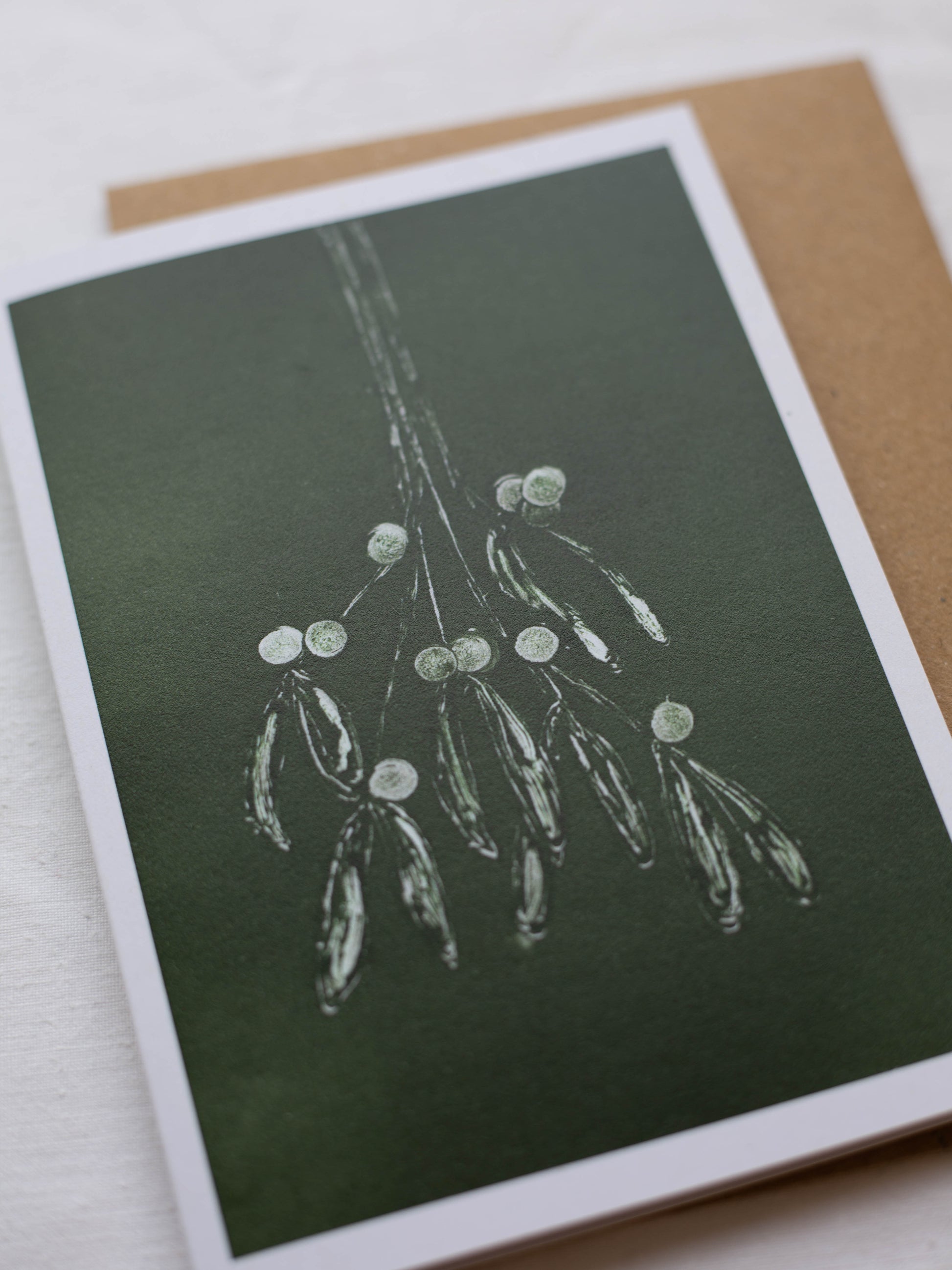 Mistletoe christmas card design 